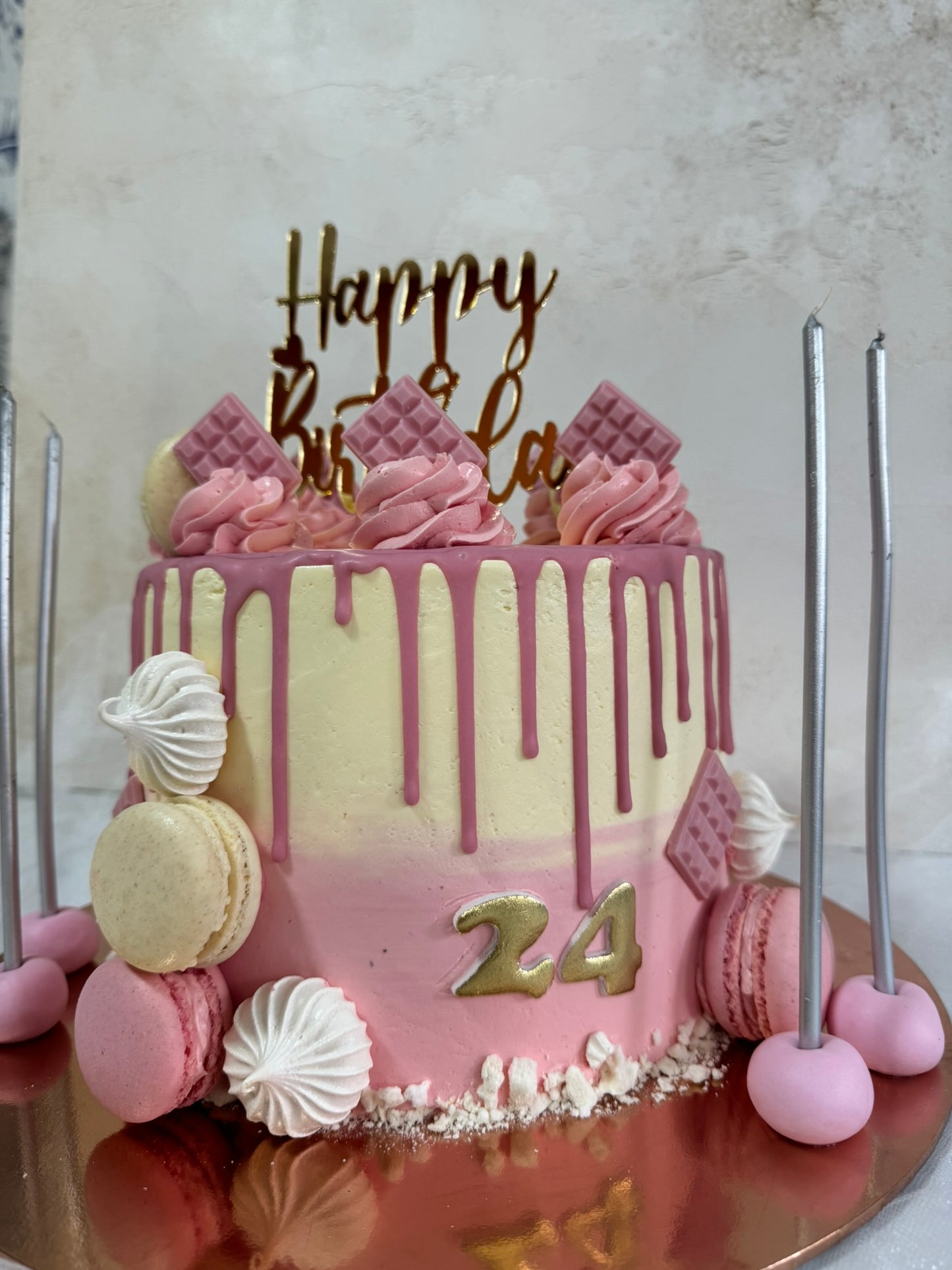 Macaronlu Doğum Günü Pastası