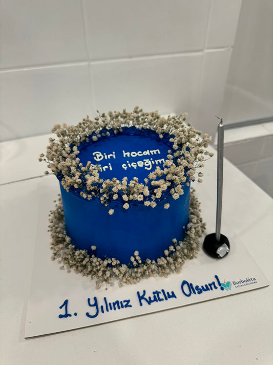 Cipso Süslemeli Yazılı Pasta