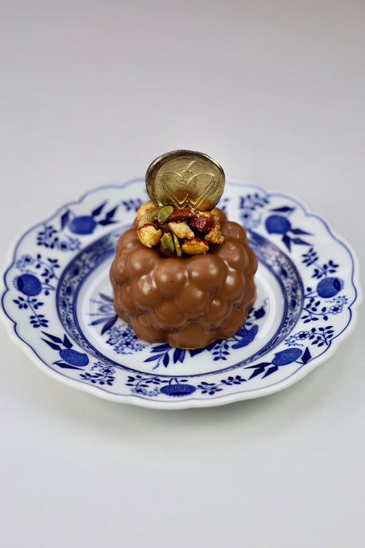 Krokanlı Tuzlu Karamelli Tekli Pasta