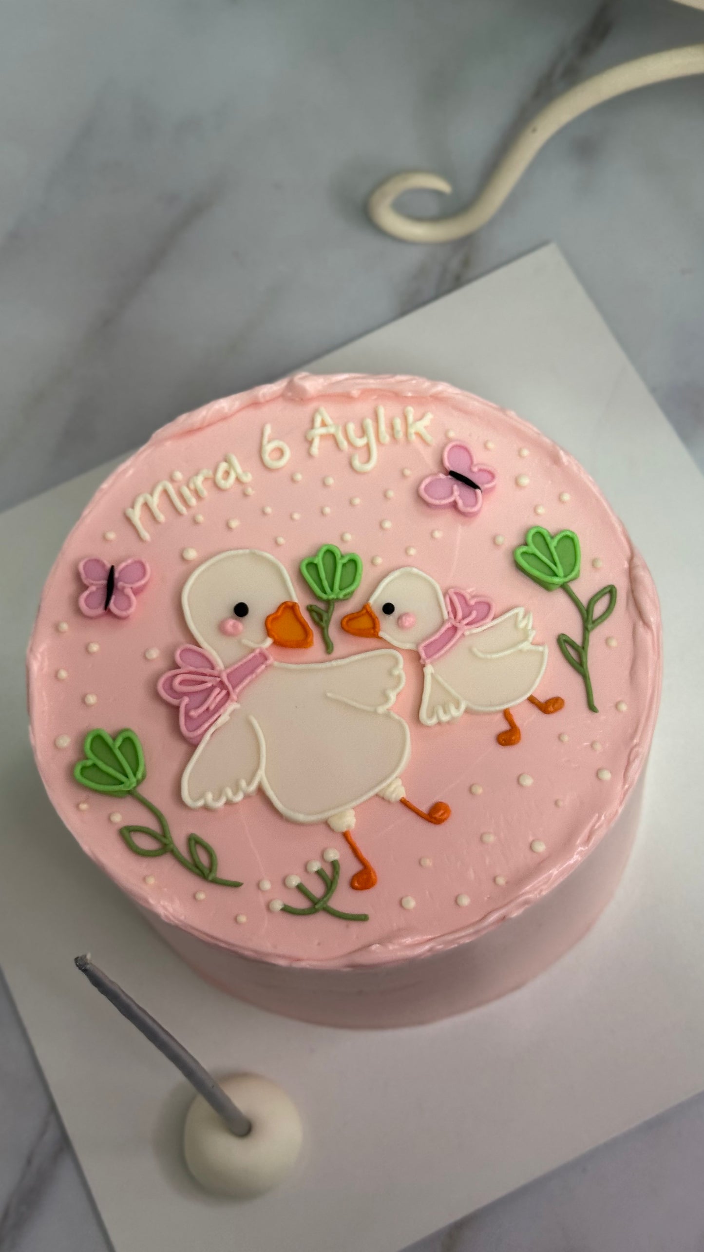 Aylık Yazılı Bebek Pastası
