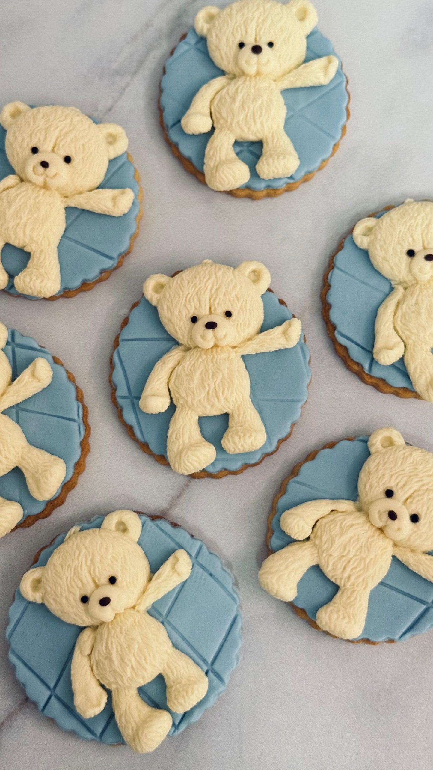 Erkek Bebekler İçin Ayıcıklı ve İsimli Kurabiye