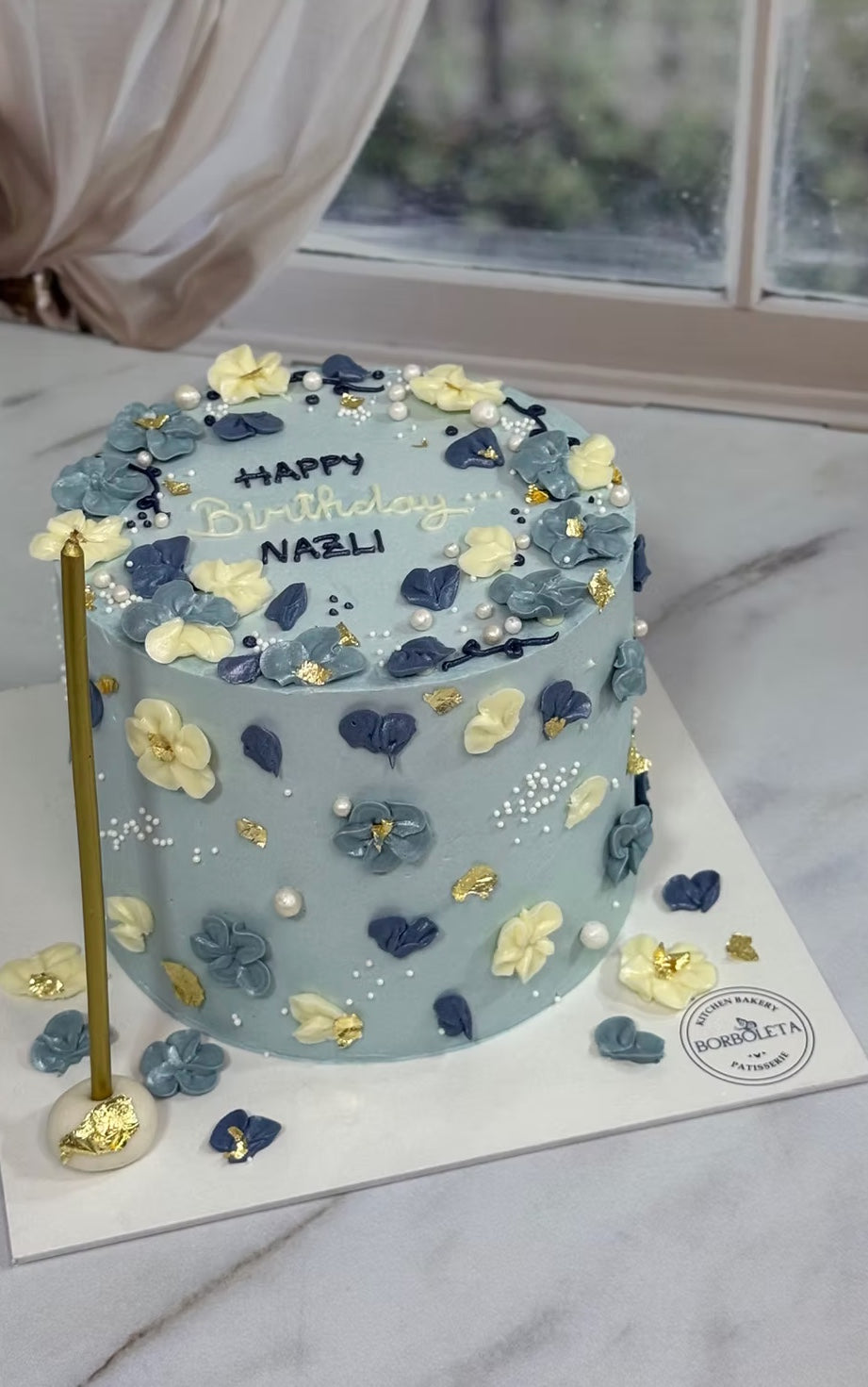 Buttercream Çiçekli Pasta