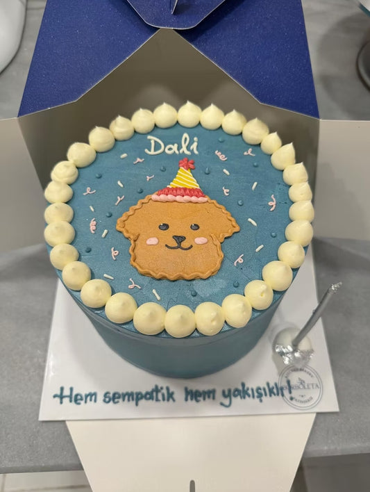 Köpek Çizimli Pasta