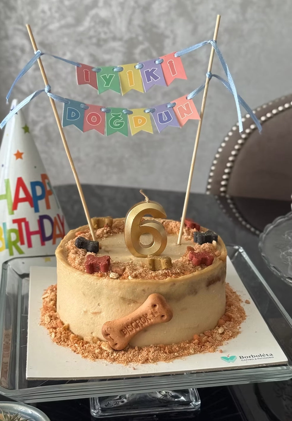 Köpekler İçin Kemik Süslemeli Pasta