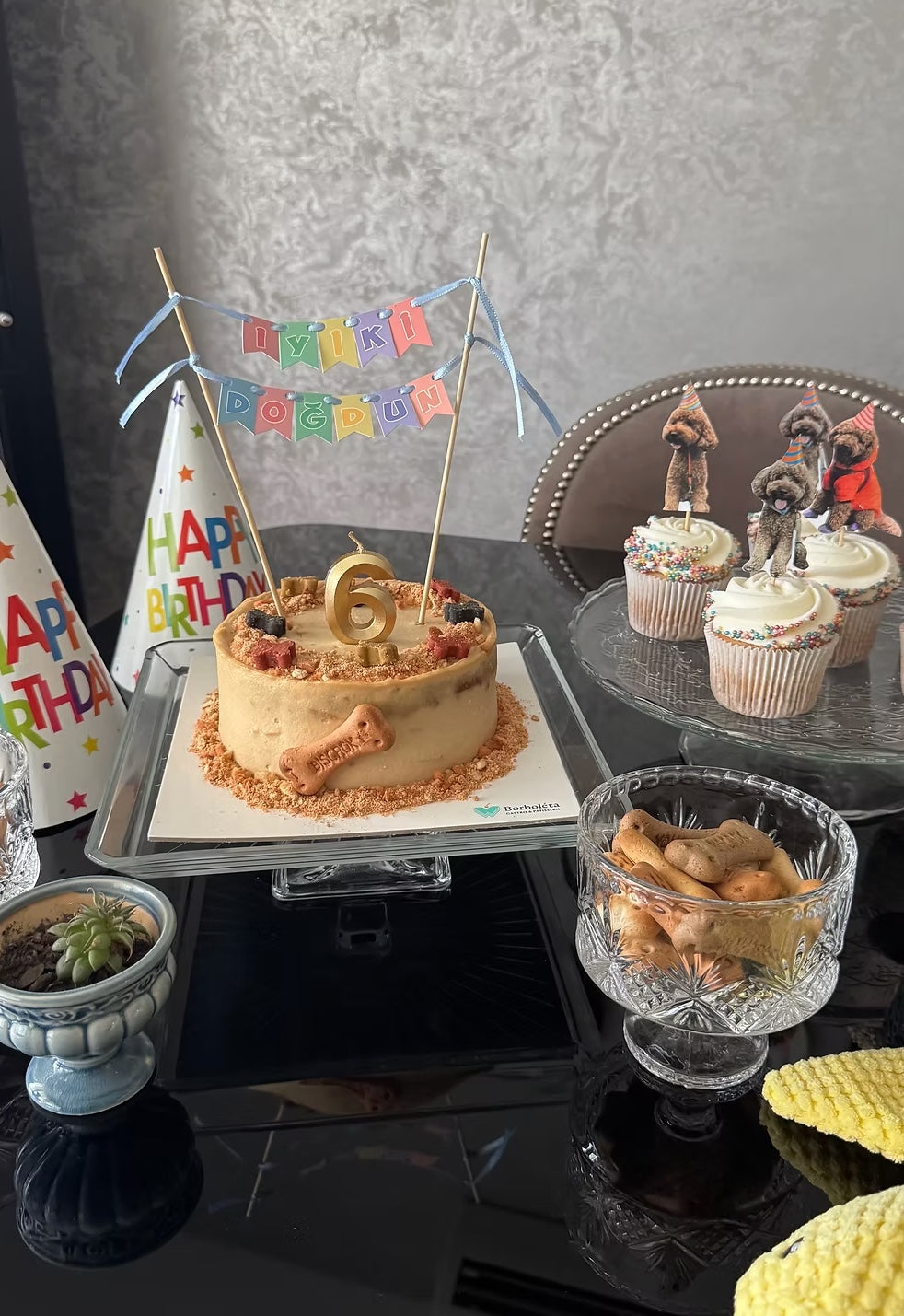 Köpekler İçin Kemik Süslemeli Pasta