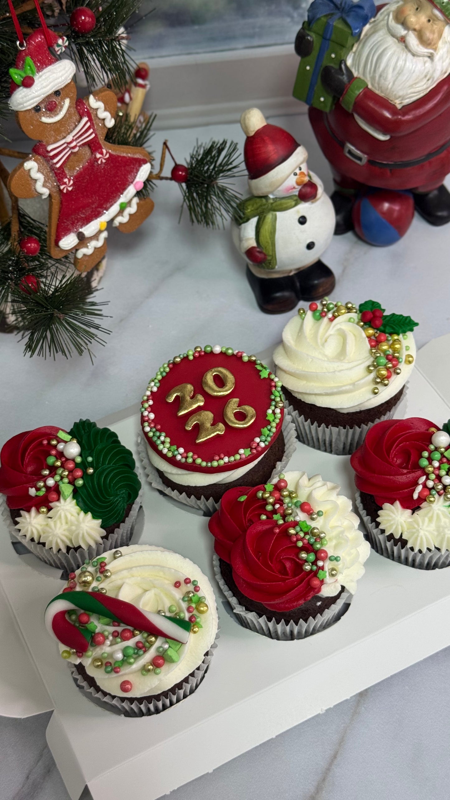 6'lı Yılbaşı 2026 Cupcake Set