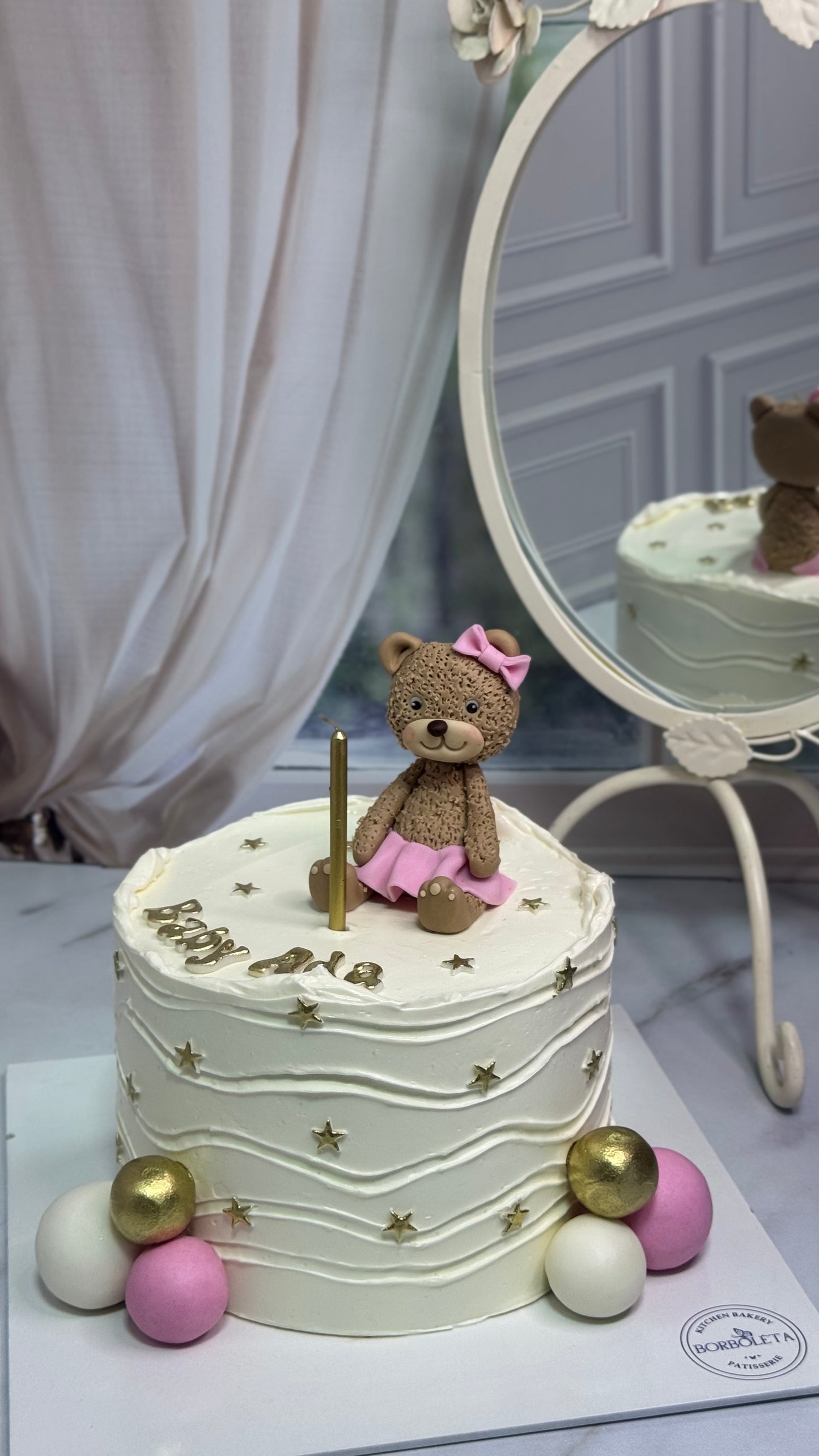 Ayıcıklı Kız Bebek Pasta