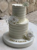 Beyaz Çiçekli Bridal Pasta