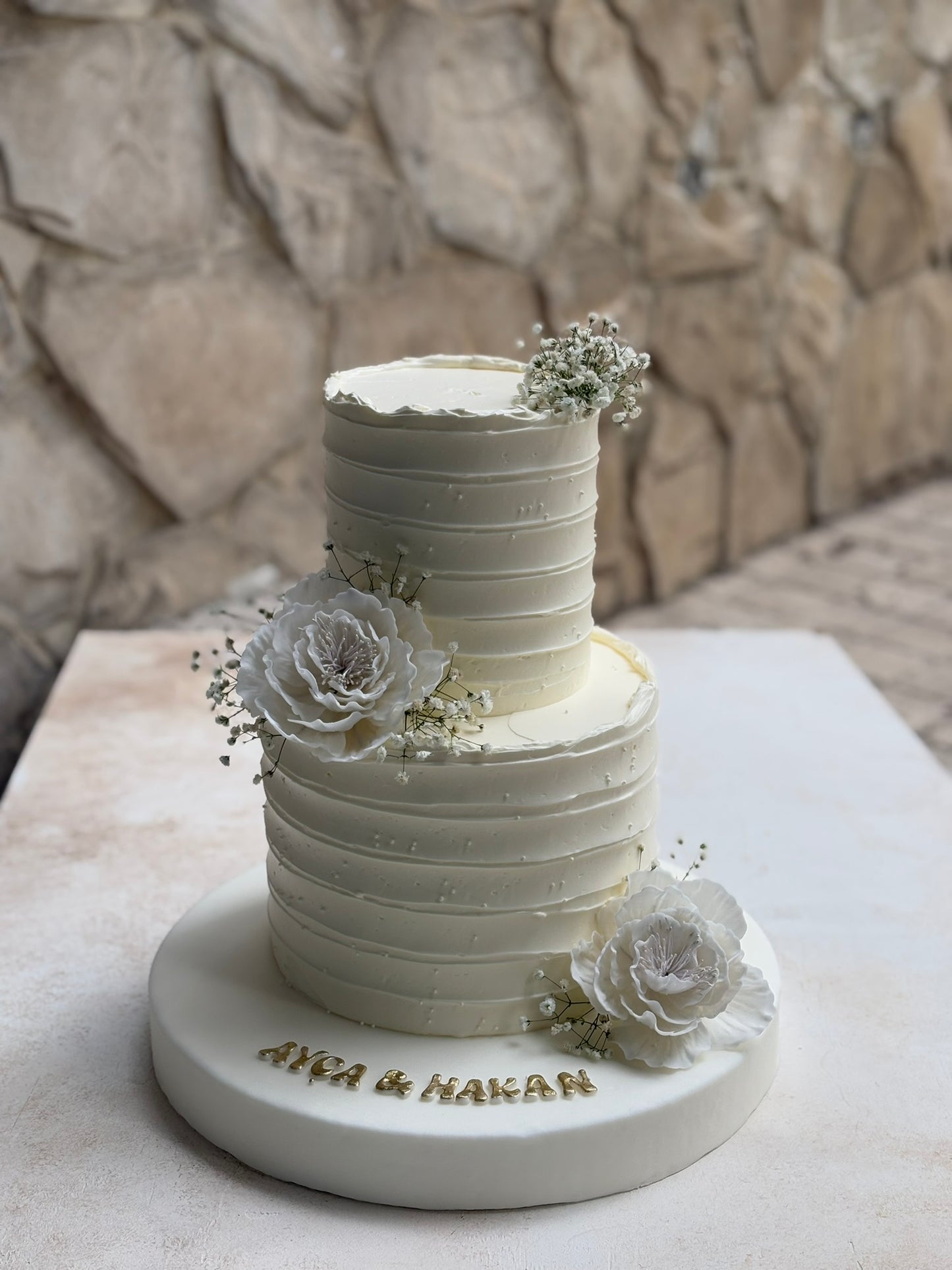 Beyaz Çiçekli Bridal Pasta