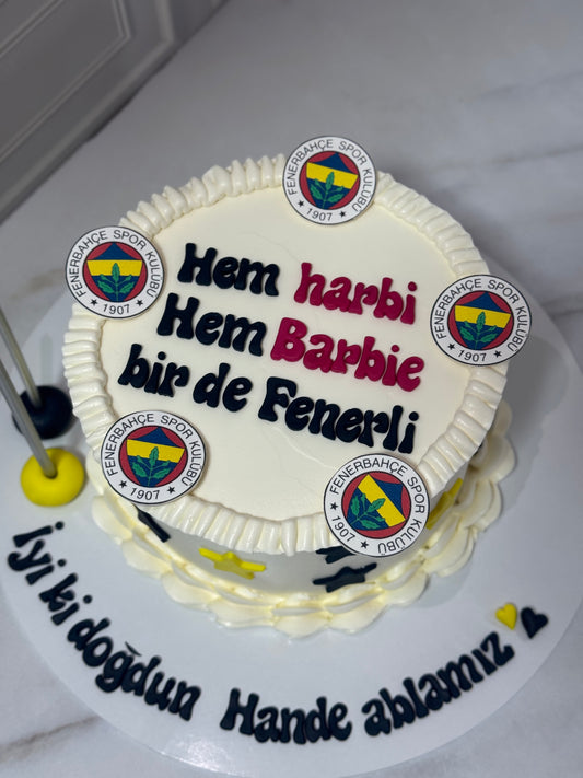 Taraftar Konseptli Kadın Doğum Günü Pastası