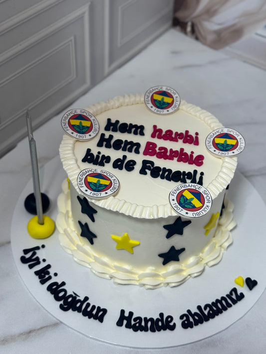 Taraftar Konseptli Kadın Doğum Günü Pastası