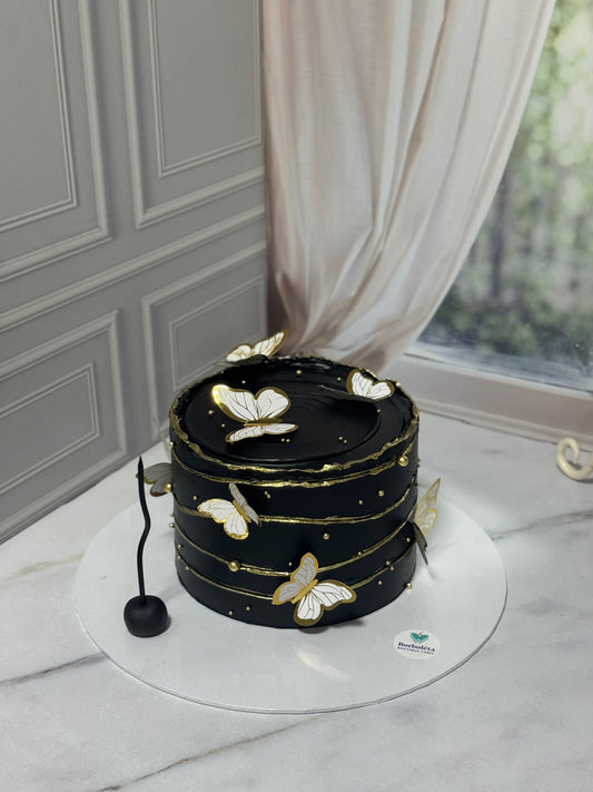 Kelebekli Zarif Tasarım Pasta