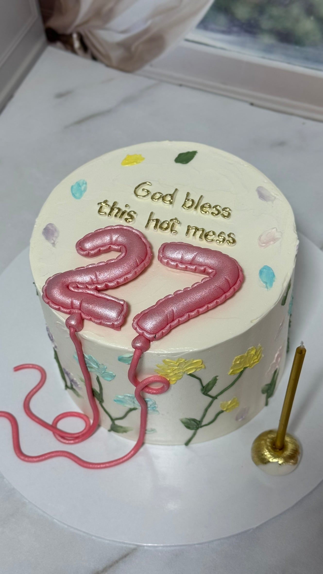 Balonlu Tasarım Pasta