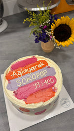 Renkli Yazılı Pasta